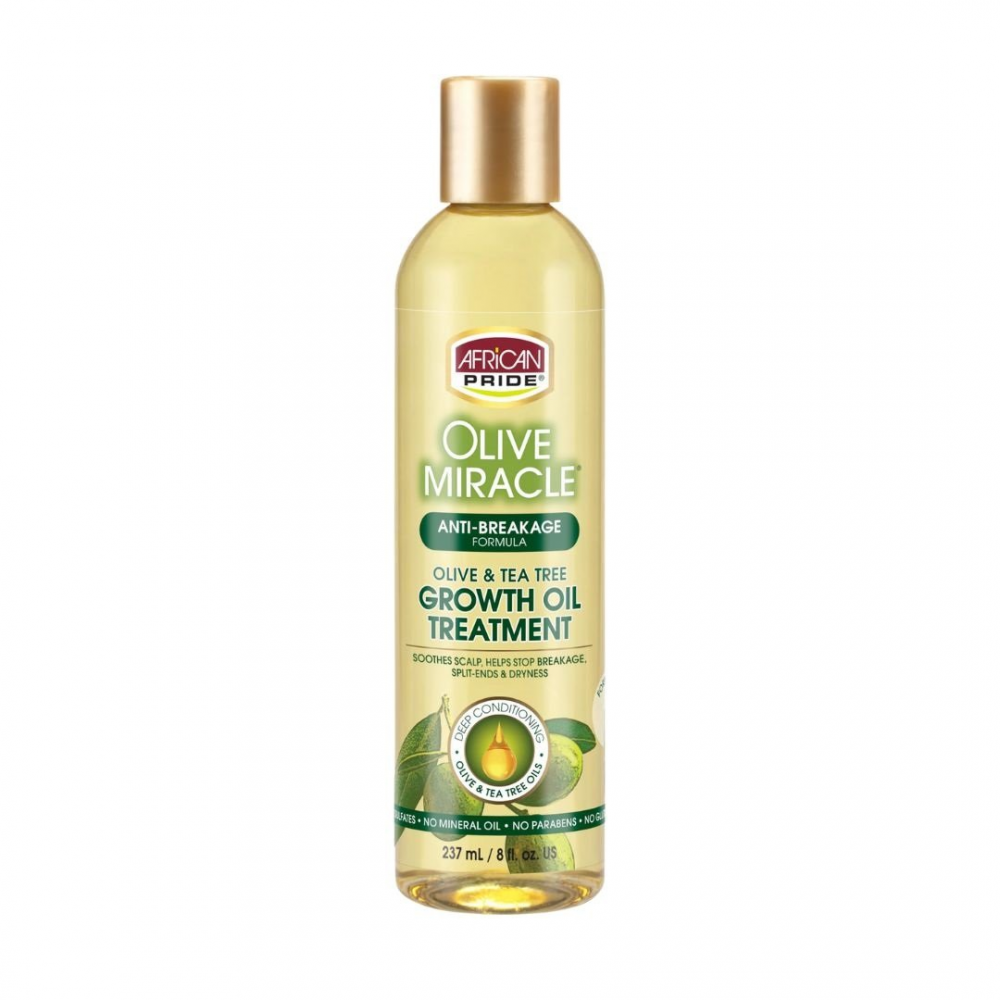 African Pride Olive Miracle Growth Oil – 237ml | Strengthens, Conditions & Promotes Healthy Hair