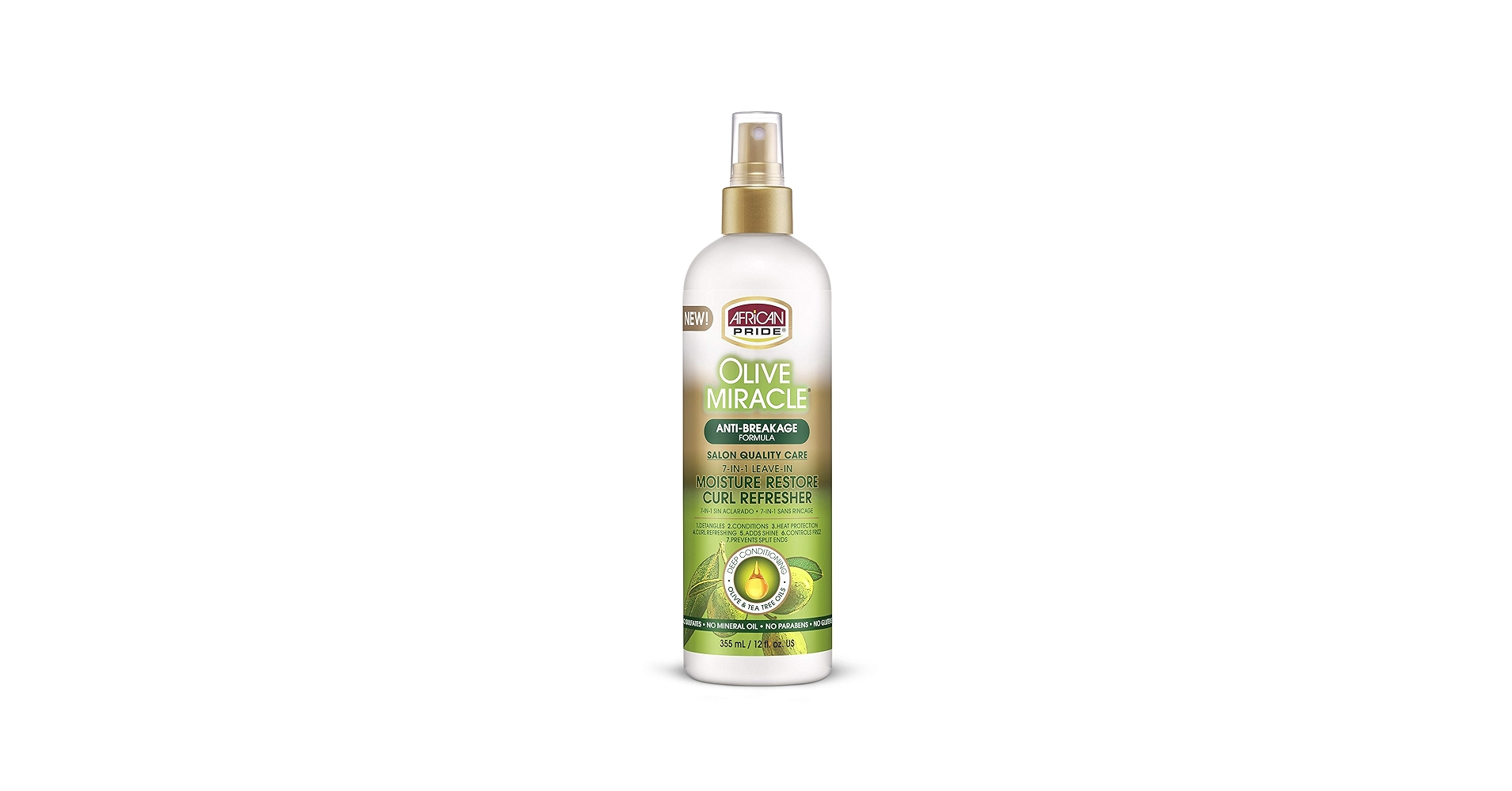 African Pride Olive Miracle Moisture Restore Curl Refresher 355ml | Hydrate & Define Curls