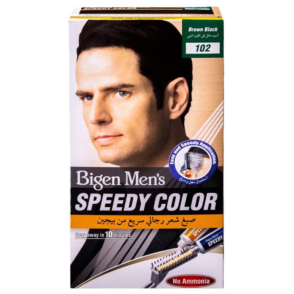 Bigen Men’s Speedy Color BIM03 Brown Black (102) – 5 Minute Ammonia-Free Hair Color for Men