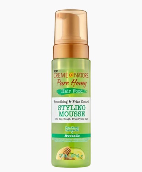 Creme of Nature Pure Honey Hair Food Smoothing & Frizz Control Styling Mousse – 207ml