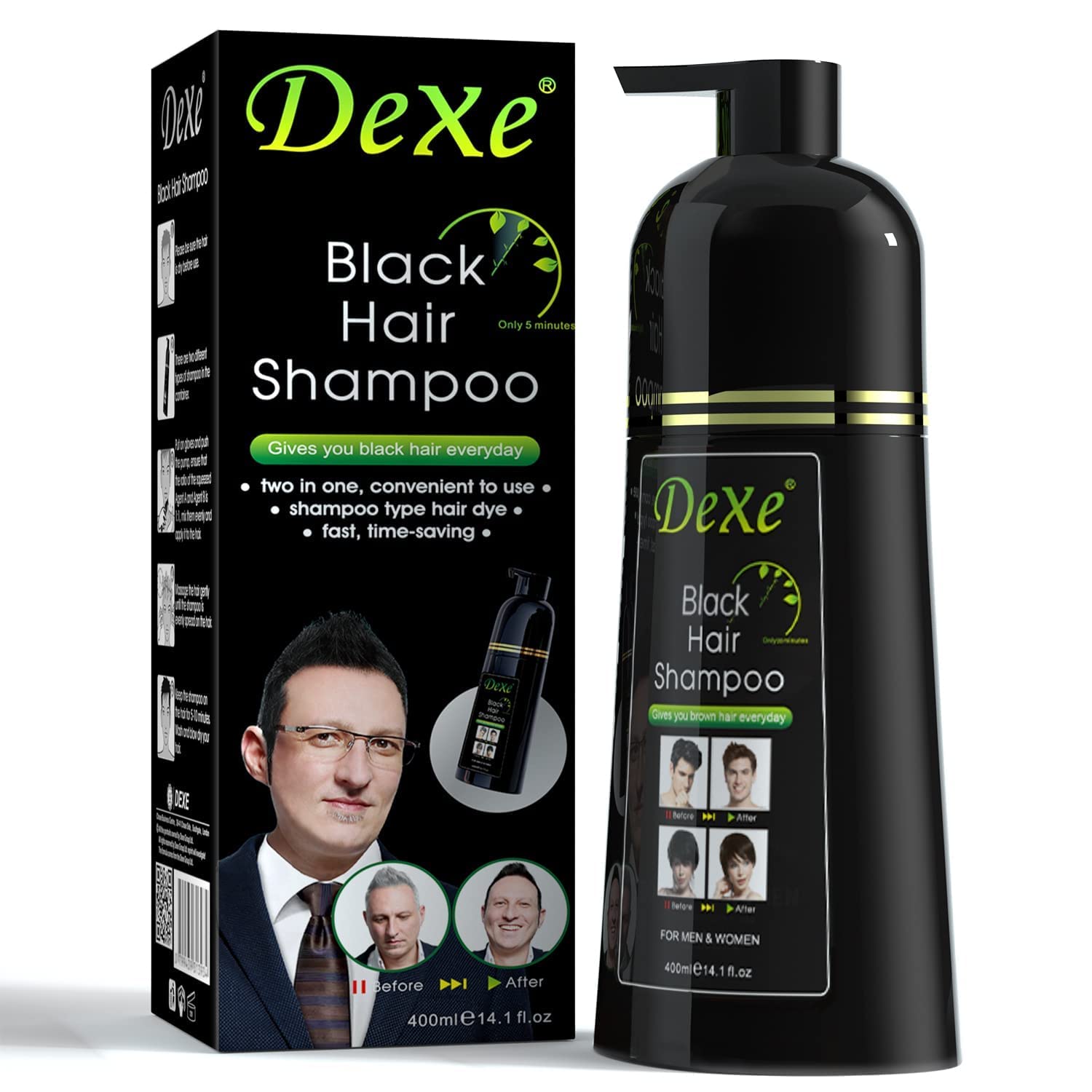 Dexe Black Hair Shampoo – Strengthening & Color-Enhancing Hair Care
