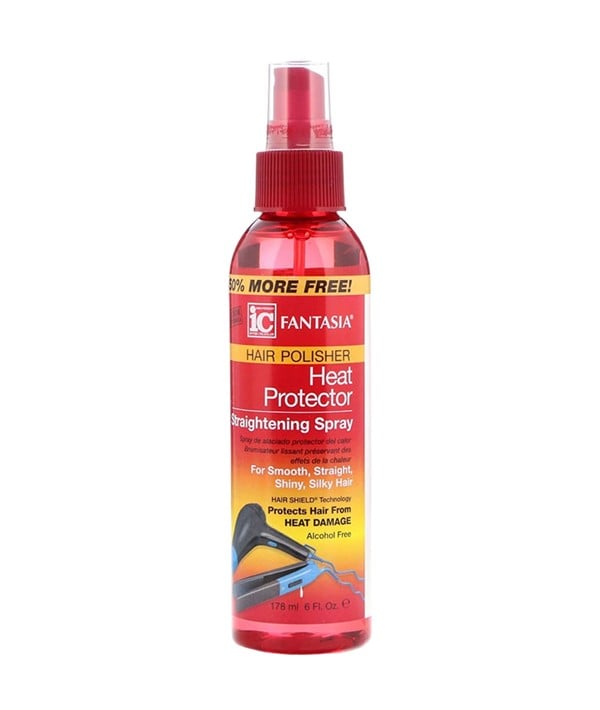 Fantasia IC Hair Polisher Heat Protector Straightening Spray 178ml | Anti-Frizz & Heat Defense