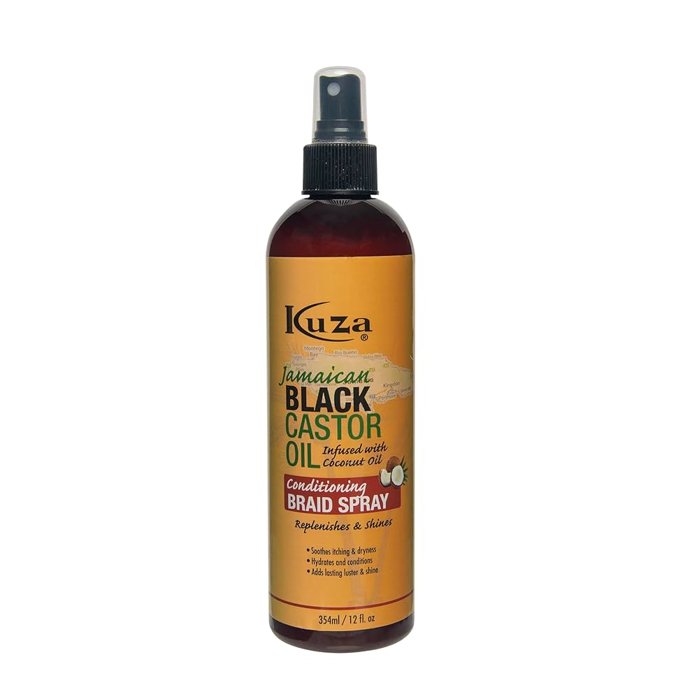 Kuza Jamaican Black Castor Oil Conditioning Braid Spray – 354ml