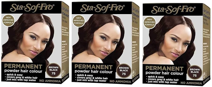 STA Sof Fro Hair Black Powder Permanent Hair Color – Brown 75 | Long-Lasting & Vibrant