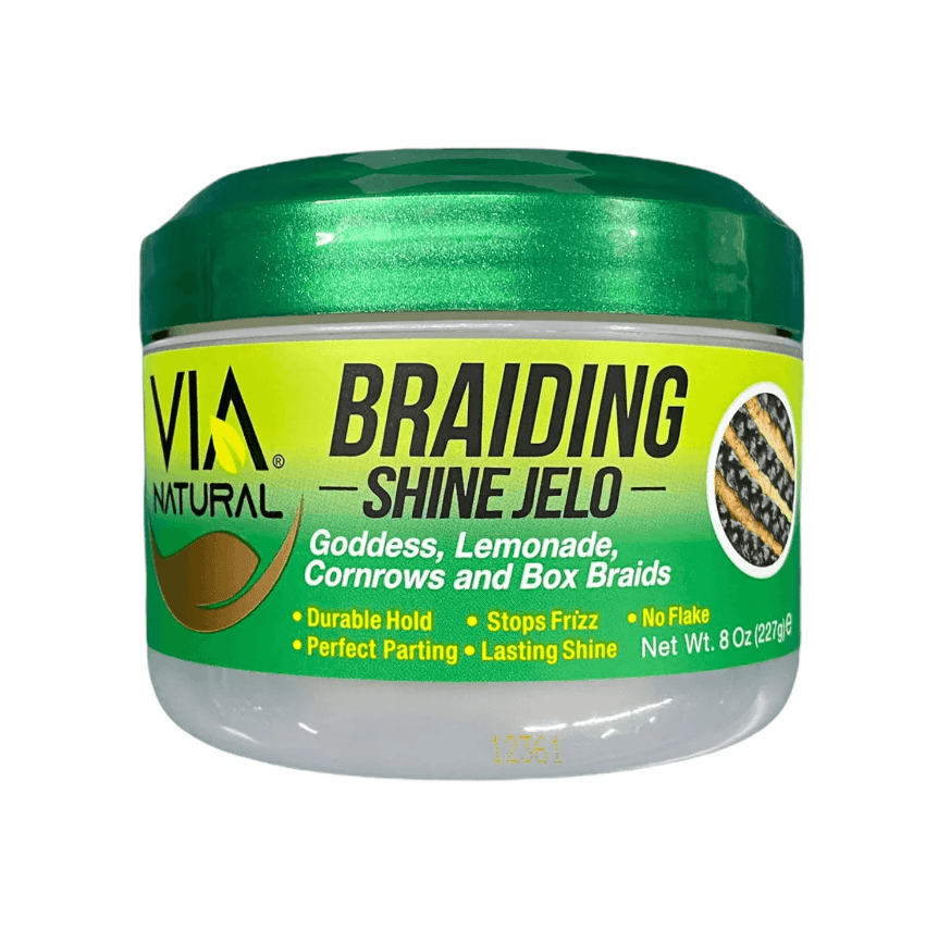 Via Natural Braiding Shine Jelo Regular 227g/8oz – Smooth & Long-Lasting Hold